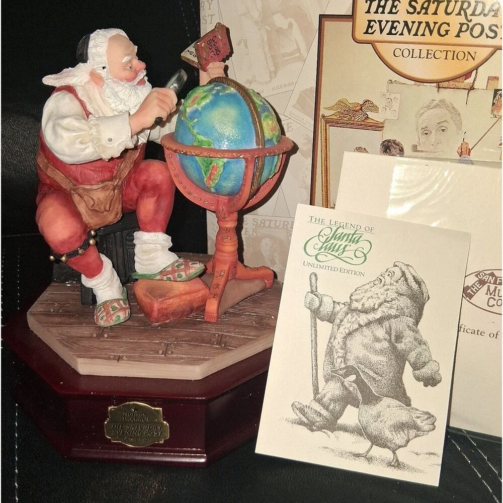 Norman Rockwell the saturday evening post ceramic music box collection